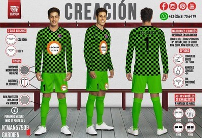 Lot de 14 ensembles joueurs + 2 gardiens envoi NC