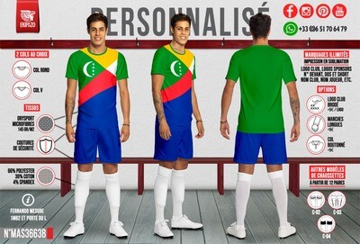 Lot de 5 maillots inspiration Comores