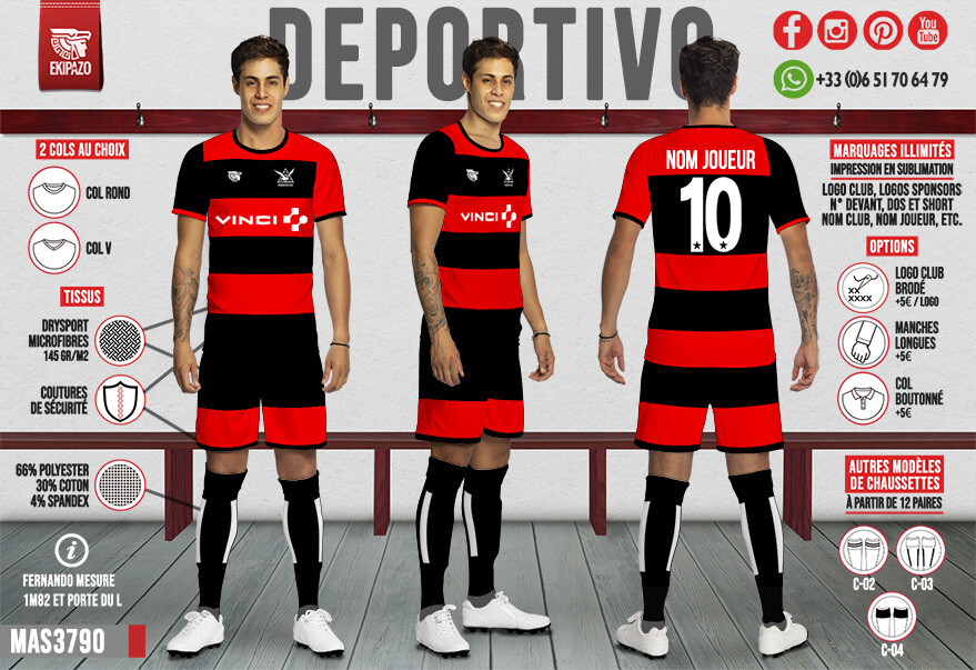 Lot de 14 maillots
