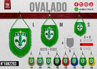 Lot de 3 fanions en 20x15
