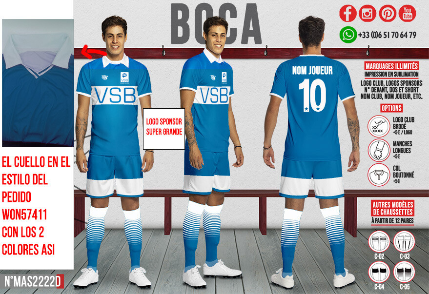 Lot de 17 maillots reassort MAS2222REA1 avant 27 Mai