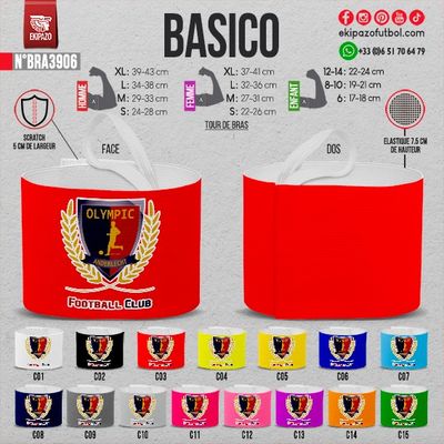 Lot de 30 brassards homme (15 M et 15 L) avec scratch