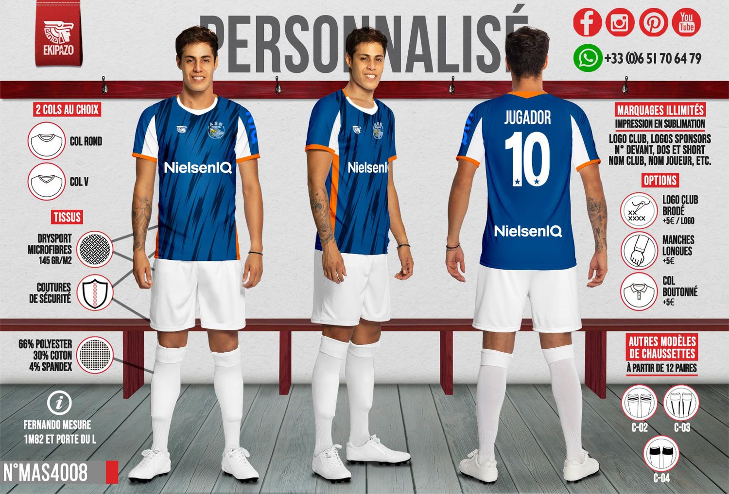 Lot de 20 maillots sublimés avant 20 juin