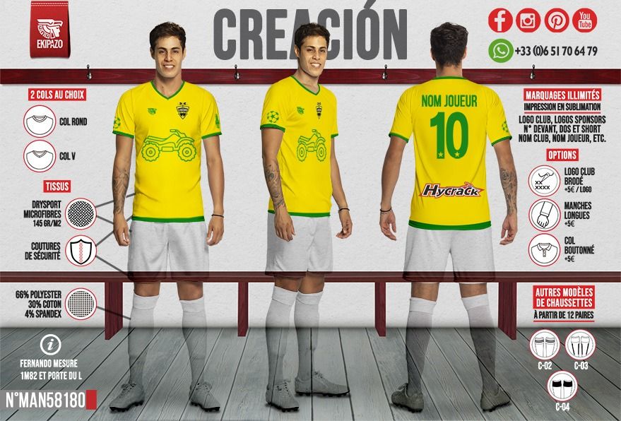 Lot de 2 maillots homme col V