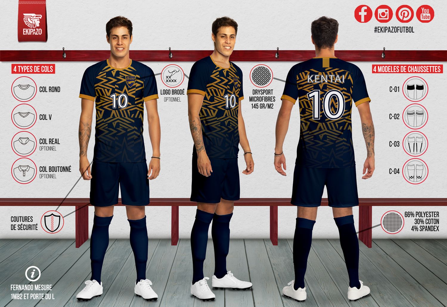 Lot de 7 maillots pour le 21-22 juin