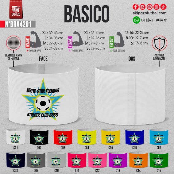 Lot de 2 brassards (couleurs différentes)