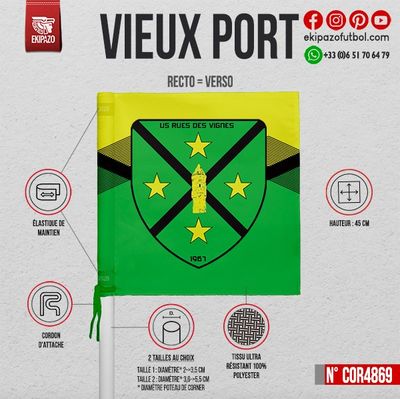 Lot de 2 brassards et 4 drapeau de corner