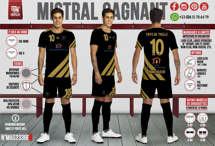 Pack de maillots, d&#39;ensembles et de short (voir devis)