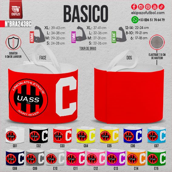 Lot de 2 brassards avec scratch
