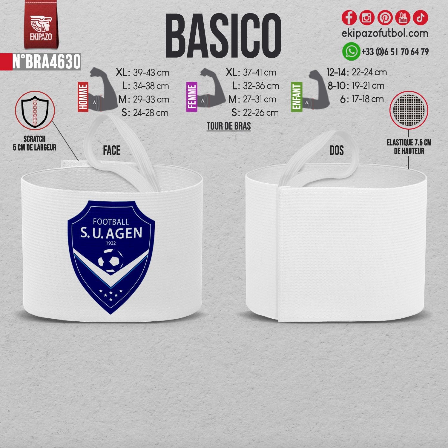 Lot de 13 brassards