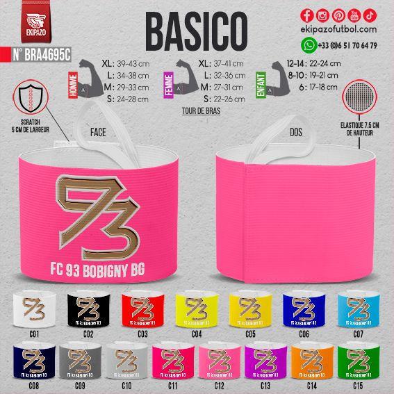 Lot de 2 brassards personnalisés