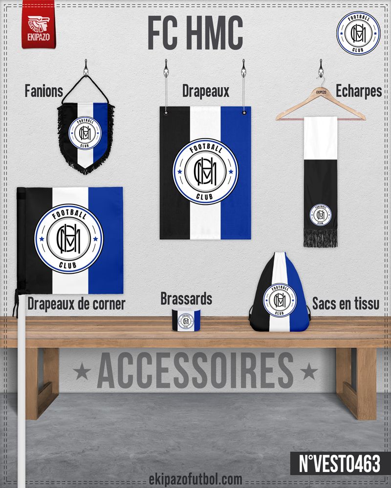 Lot de 2 brassards, 3 fanions et 1 drapeau