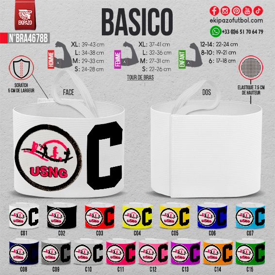 Lot de 4 Brassards personnalisés