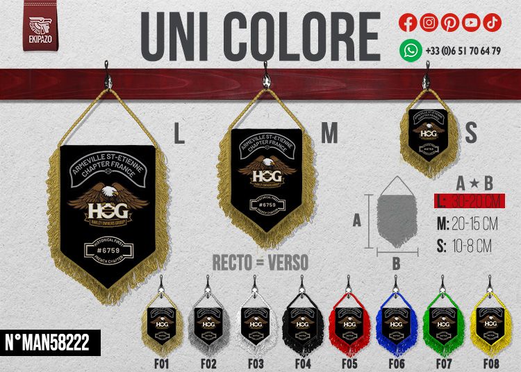 Lot de 3 fanions en 30x20 EXPRESS pour le 27 Septembre