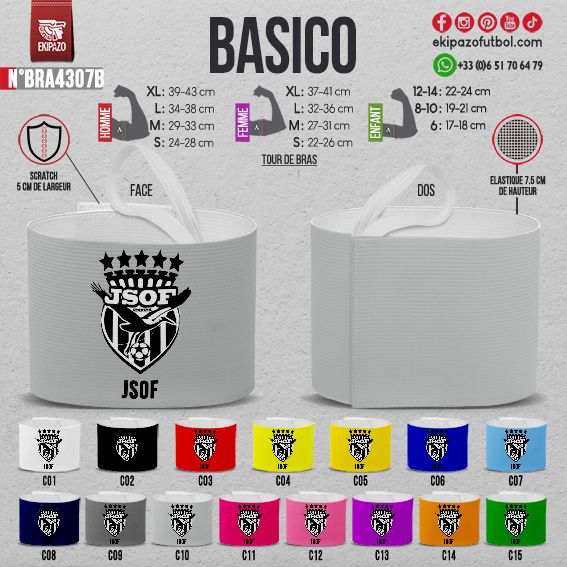 Lot de 20 brassards (5 couleurs différentes)