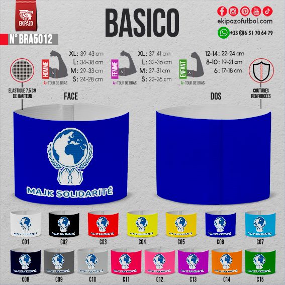 Lot de 5 brassards sans scratch