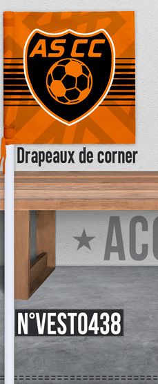 Lot de 4 drapeaux de corner
