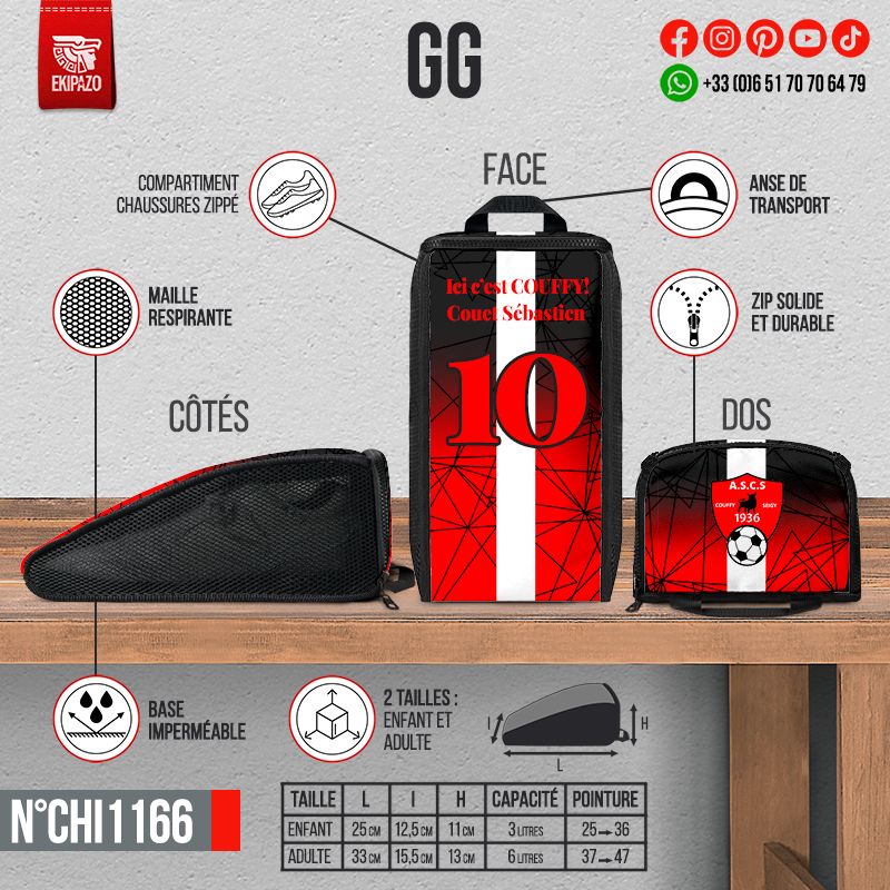 Lot de 6 sacs à chaussures