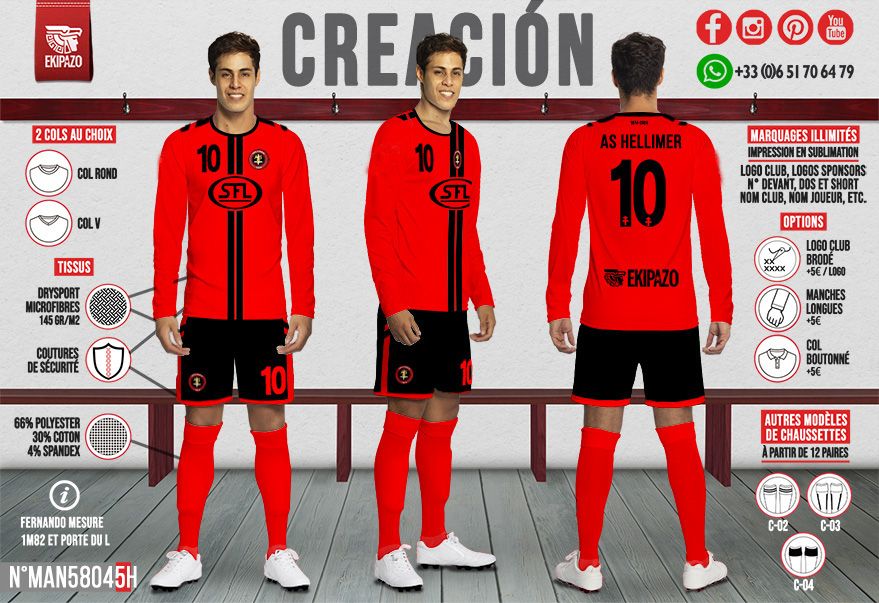 Lot de 15 ensembles maillot+short dont 1 gardien + 1 brassard + 1 sac à chaussures