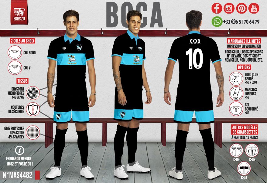 Lot de 16 maillots dont 1 gardien