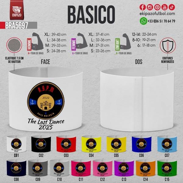 Lot de 8 brassards sans scratch