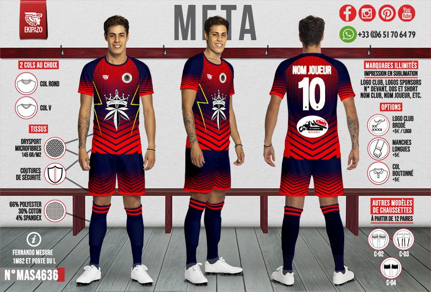 13 Maillots en réassorts (dont 2 gardiens)