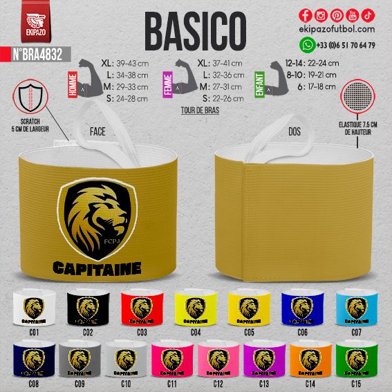 2 brassards (couleurs différentes) en reassort