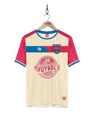 Maillot Buena Vida FC - Domicile - crème, rouge et bleu