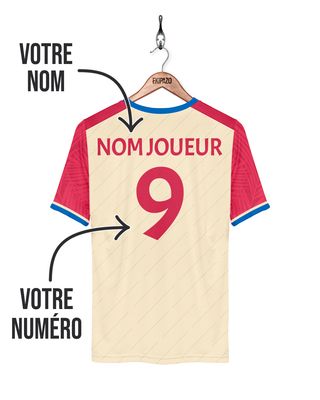 Maillot Buena Vida FC - Domicile - crème, rouge et bleu