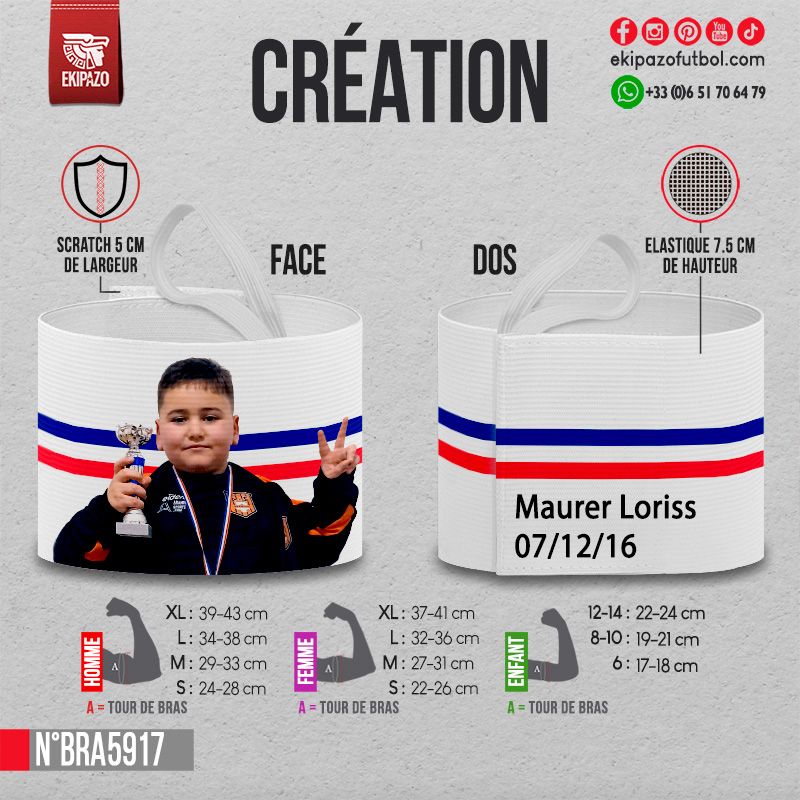 1 brassard en 12-14 ans