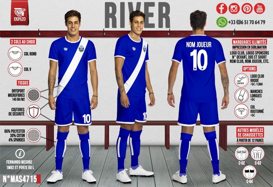 Lot de 15 ensembles et de 15 maillots