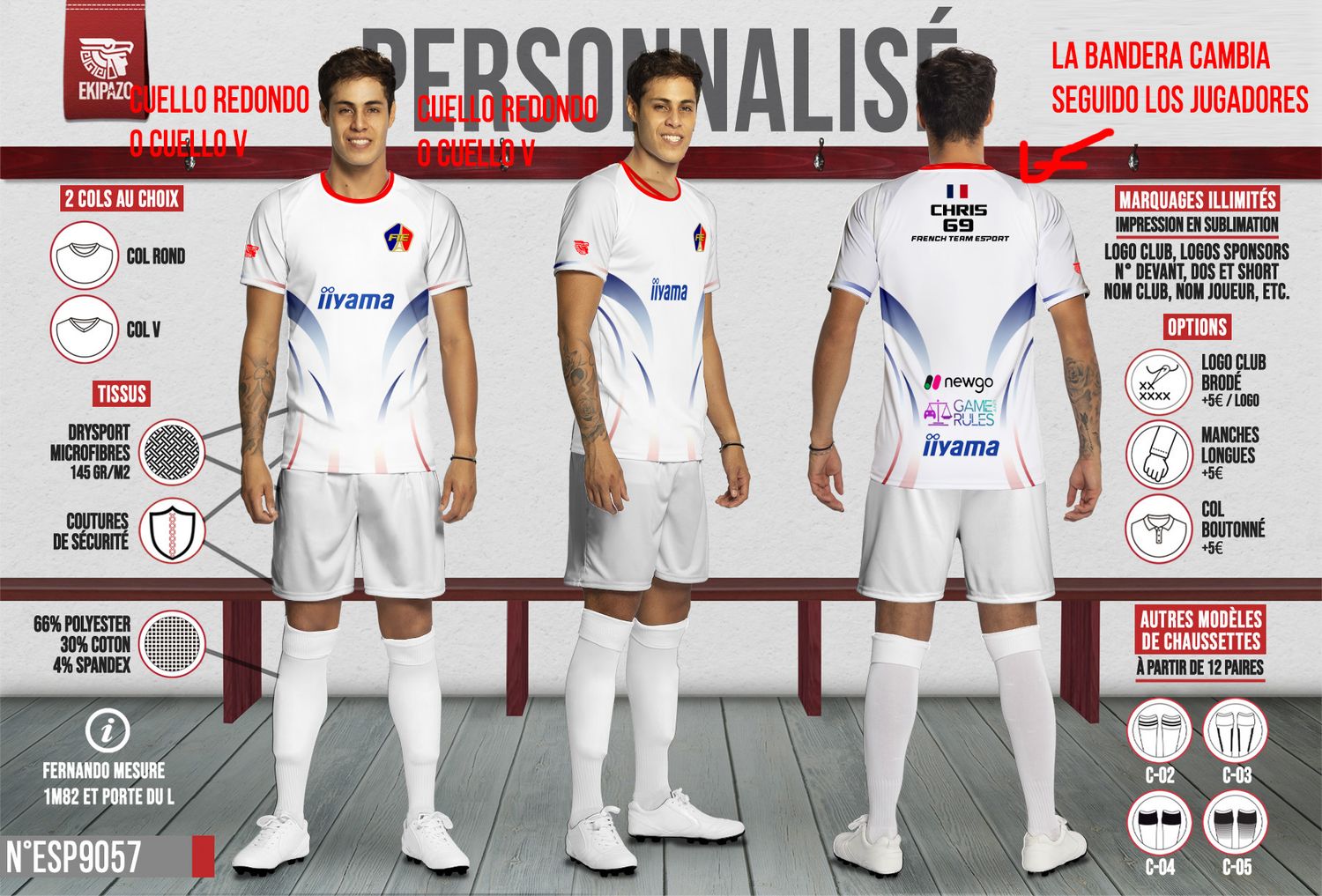 Lot de 7 maillots