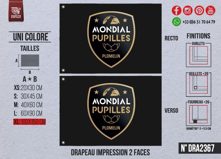 1 drapeaux en XL