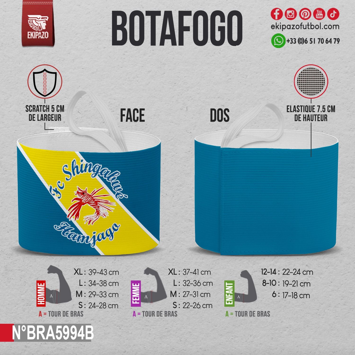 Lot de 6 brassards