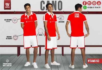 Lot de 3 polos noirs + 3 polos rouges +1 fanion (paiement 1/2)