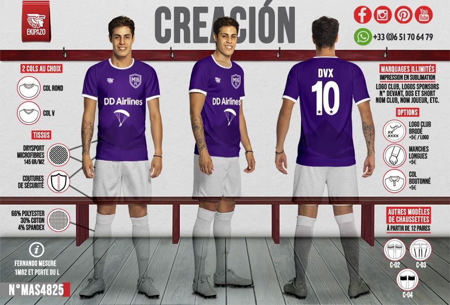 Lot de 12 maillots en express
