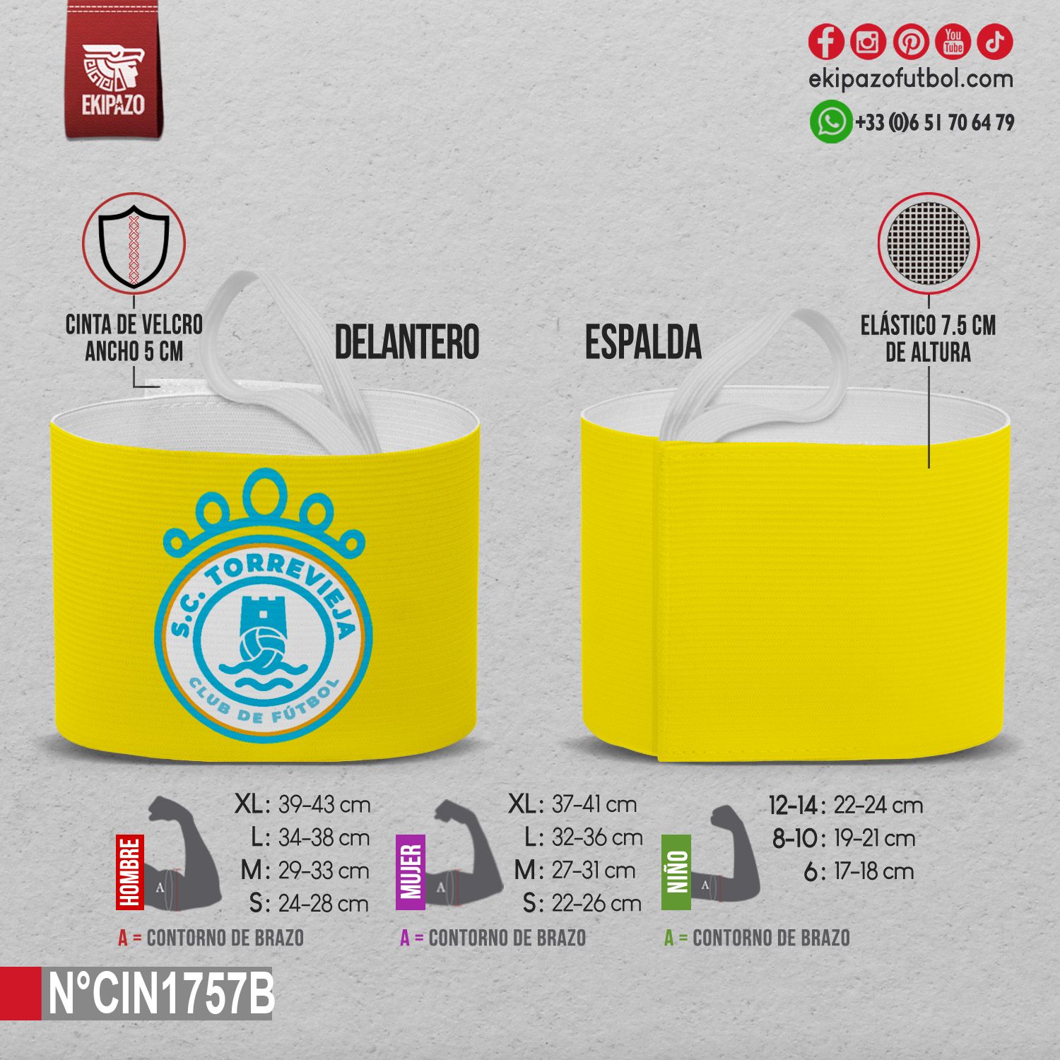 Lote de 5 cintas con velcro