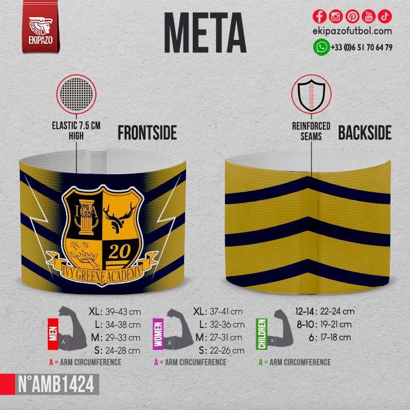 Set of 3 armbands (no velcro)