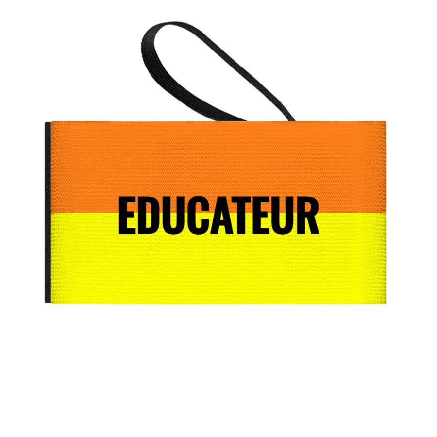 Lot de 20 brassards avec scratch (avec texte sur recto et verso)