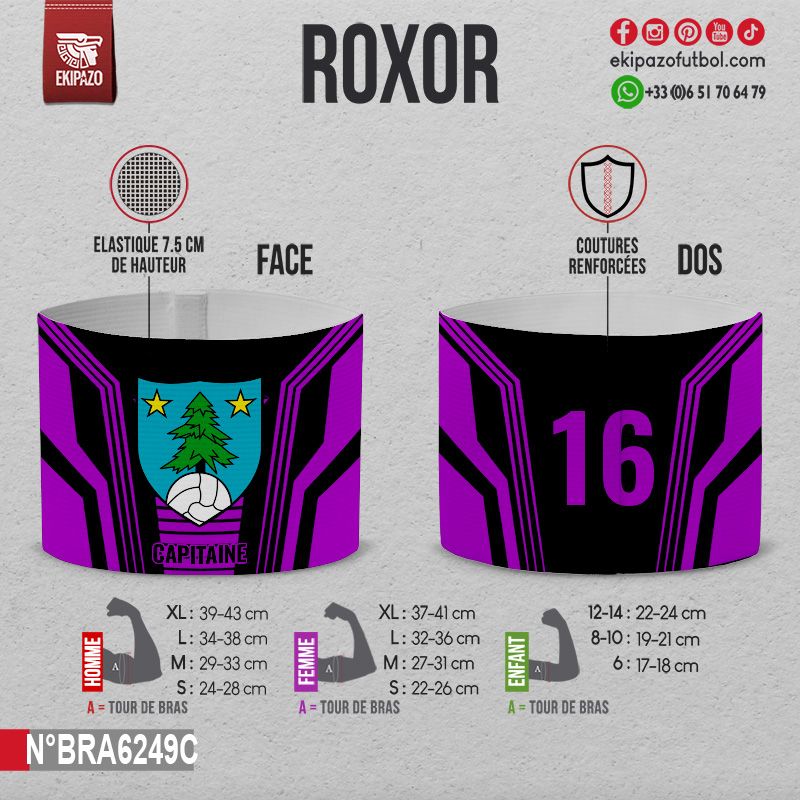 Lot de 6 brassards (3+3)