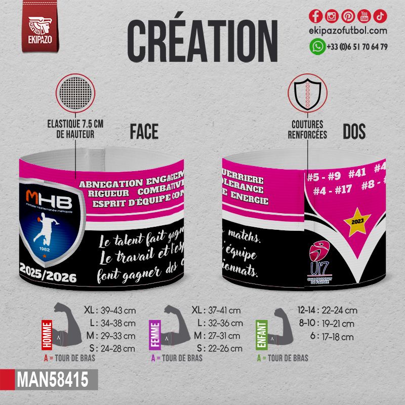 Lot de 2 brassards sans scratch