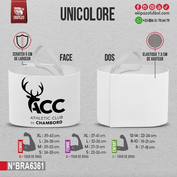 1 brassard en 12-14 ans avec scratch