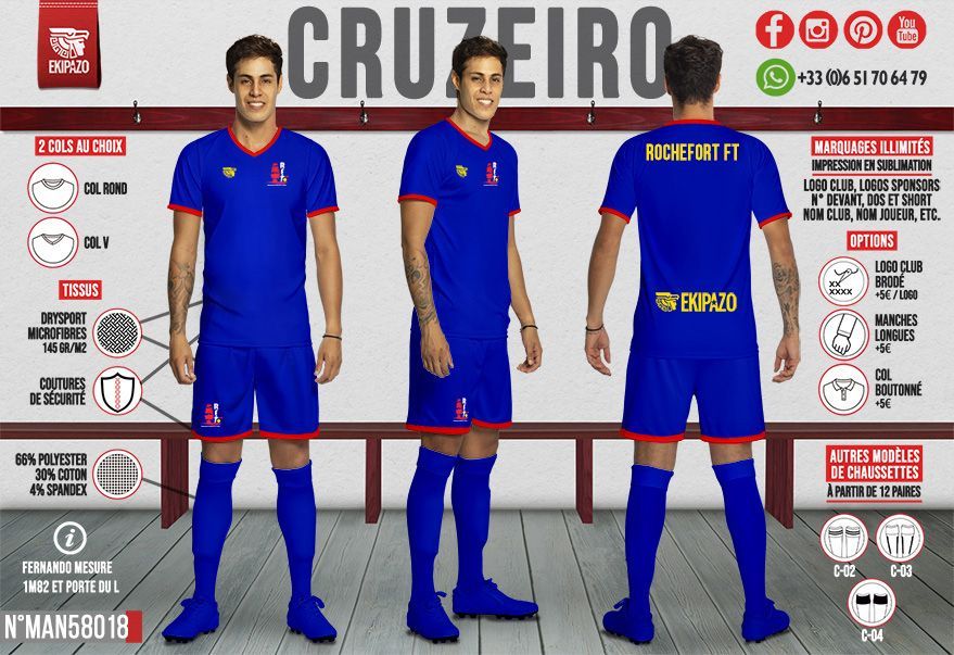 1 maillot col reassort logo brodé