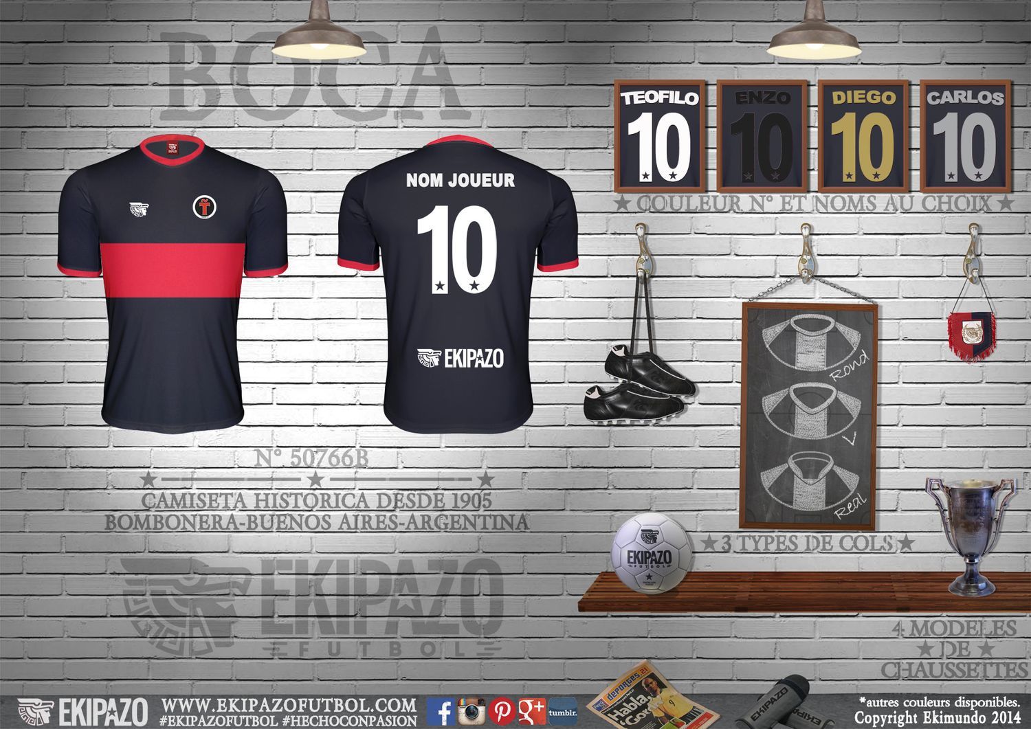 Lot de 14 maillots dont 7 manches longues et 1 gardien