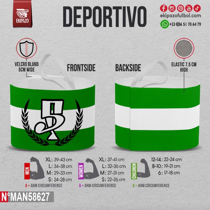 Set of 4 armbands with velcro