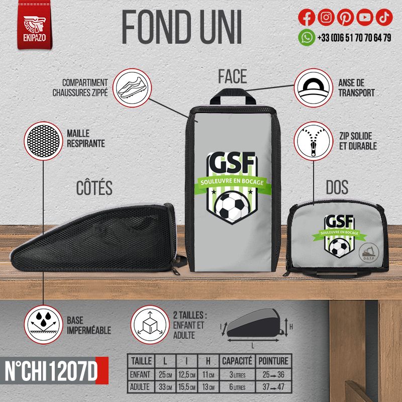 Lot de 100 sacs à chaussures (70ADU+30ENF)