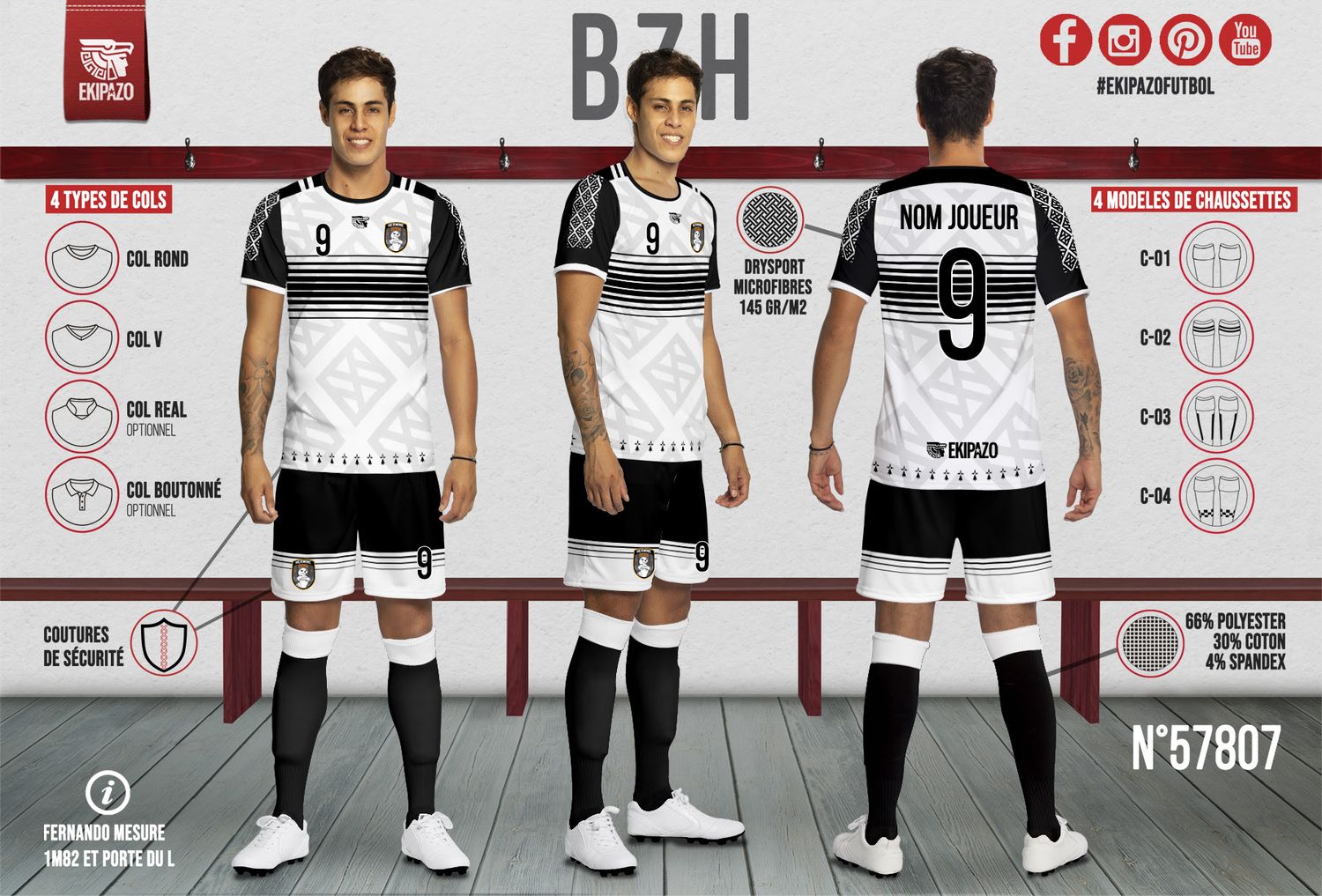 Lot de 17 ensembles maillot short