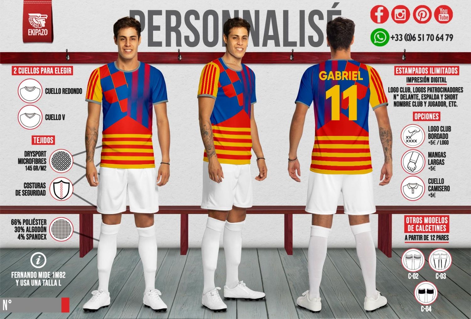 Camiseta de futbol personalizada - Nino