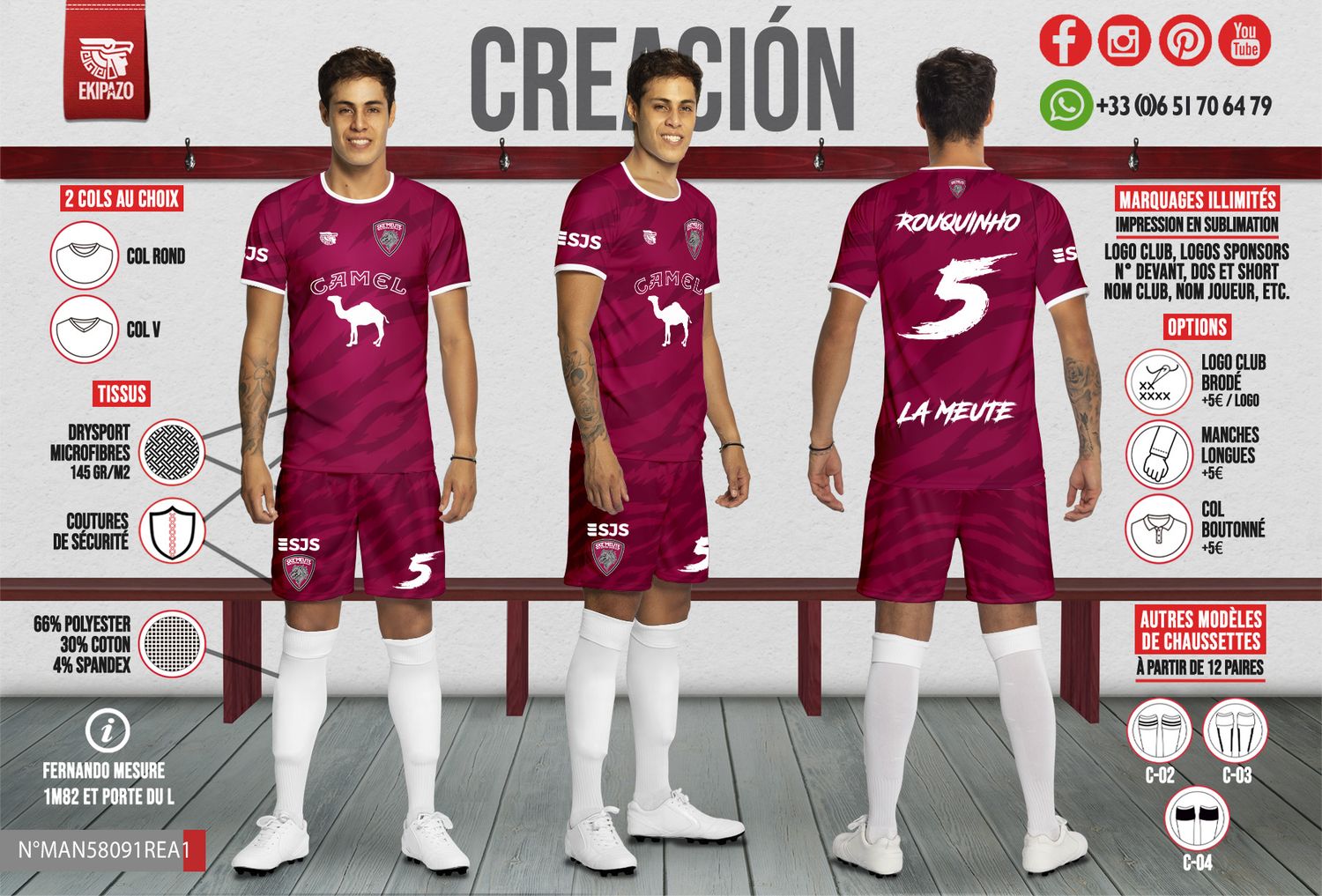 Lot de 22+4 maillots