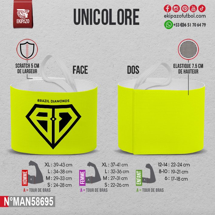 Lot de 2 brassards avec réduction réassort